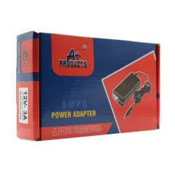A+ Products Power Adapter 12V-3AMP DC Pin (5.5X2.5MM) With Main Lead