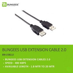 Bungees USB Extension Cable 1.8m 2.0 Bungees USB Extension Cable 1.8m 2.0