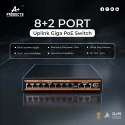 A+ Products Poe Switch 8 Port (8 FE+ 2 GE Port) A+ Products Poe Switch 8 Port (8 FE+ 2 GE Port)