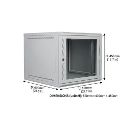 Securelink Networking Rack 9U 550×600×450mm (L×D×H)