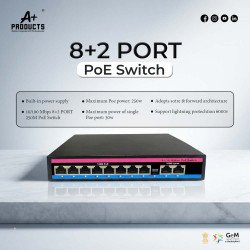 A+ Products Poe Switch 8 Port (8 FE+ 2 FE Port) Normal A+ Products Poe Switch 8 Port (8 FE+ 2 FE Port) Normal