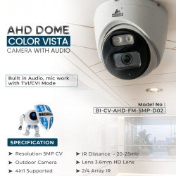 A+ Products HD Dome Camera 5MP 3.6mm Star Light With Audio(FM-5MP-D02)