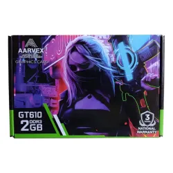 Aarvex Nvidia Graphic Card GT610 2GB DDR3 With HDMI, DVI, VGA Ports Aarvex Nvidia Graphic Card GT610 2GB DDR3 With HDMI, DVI, VGA Ports