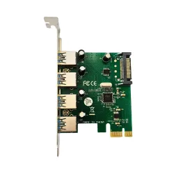 Bungees PCIe x1 to 4-USB 3.0 Expansion Card with SATA Power VL805