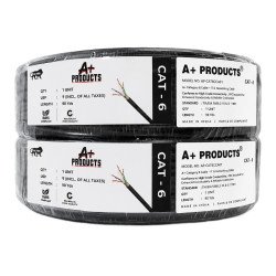 A+ Products CAT6 CCA Lan Cable Outdoor 90y LD Black (0.51mm)