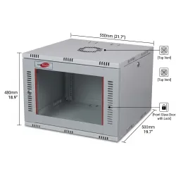 COMRACK 9U 500MM 550×500×480mm (L×D×H)
