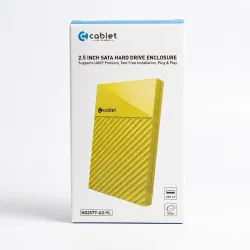 Cablet SSD Casing 2.5 Inch Sata Enclosure USB 3.0 Yellow Cablet SSD Casing 2.5 Inch Sata Enclosure USB 3.0 Yellow
